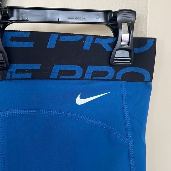 Brand New Nike Pro Dri-Fit Blue Training Leggings Tight Fit Mid Rise Full Length - Picture 13 of 16